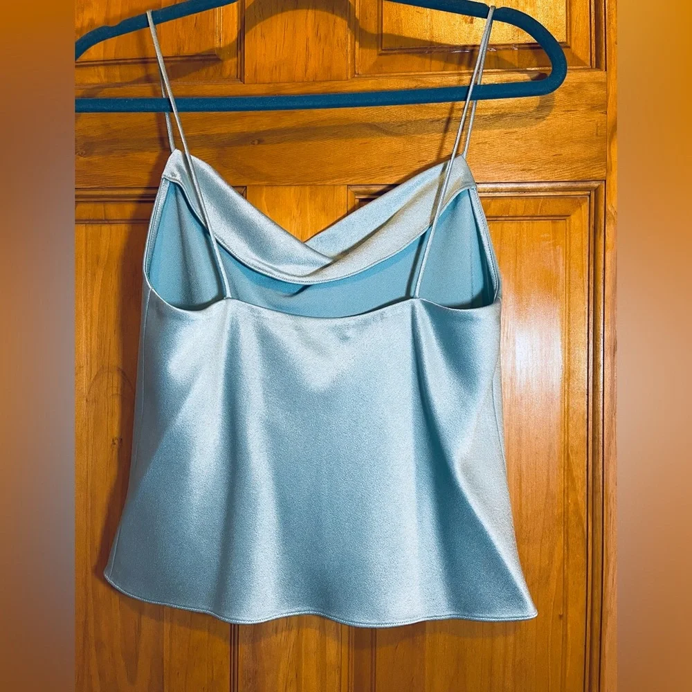 Alice + Olivia Sky Blue Satin Top - Picture 4 of 7